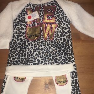 Leopard Hooded Sweatshirt Baby Joggers Set